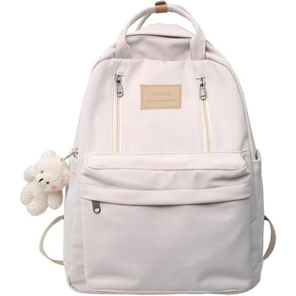 GAXOS Handbags - GAXOS Cute Backpack for School Aesthetic Backpack Purse for Women Girls White